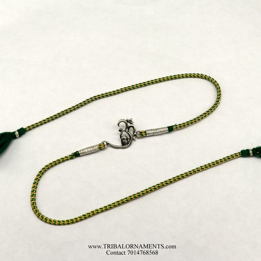 925 sterling silver handmade beautiful AUM design Rakhi Bracelet, amazing stylish gift for Rakshabandhan rk103 - TRIBAL ORNAMENTS