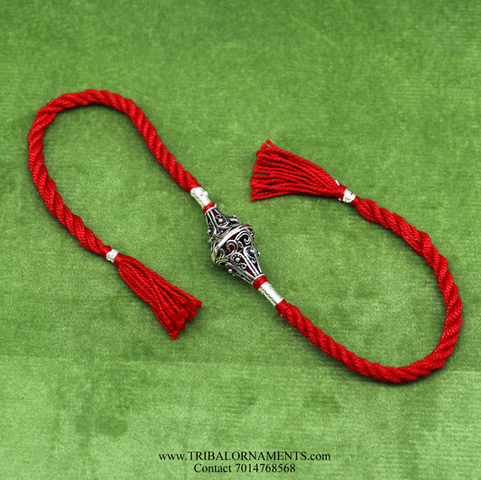 925 sterling silver handmade beautiful oxidized design Rakhi Bracelet, amazing stylish gift for Rakshabandhan rk112 - TRIBAL ORNAMENTS