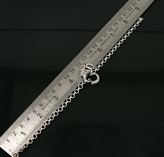 All sizes 925 sterling silver handmade (Aum) OM Ganesha design Rakhi Bracelet, amazing stylish gift for Rakshabandhan bracelet rk178 - TRIBAL ORNAMENTS