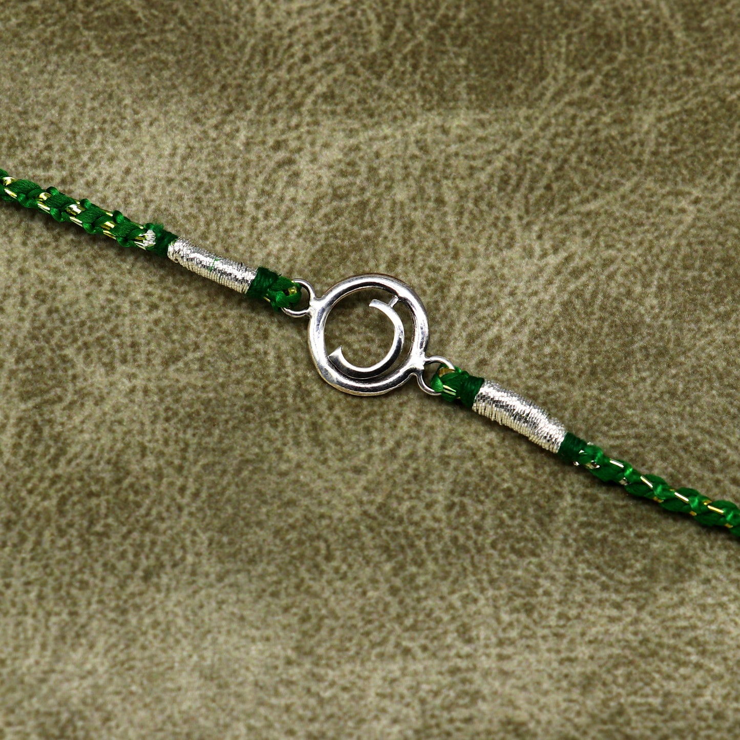 925 sterling silver handmade C letter design Rakhi Bracelet, amazing stylish gift for Rakshabandhan rk55 - TRIBAL ORNAMENTS