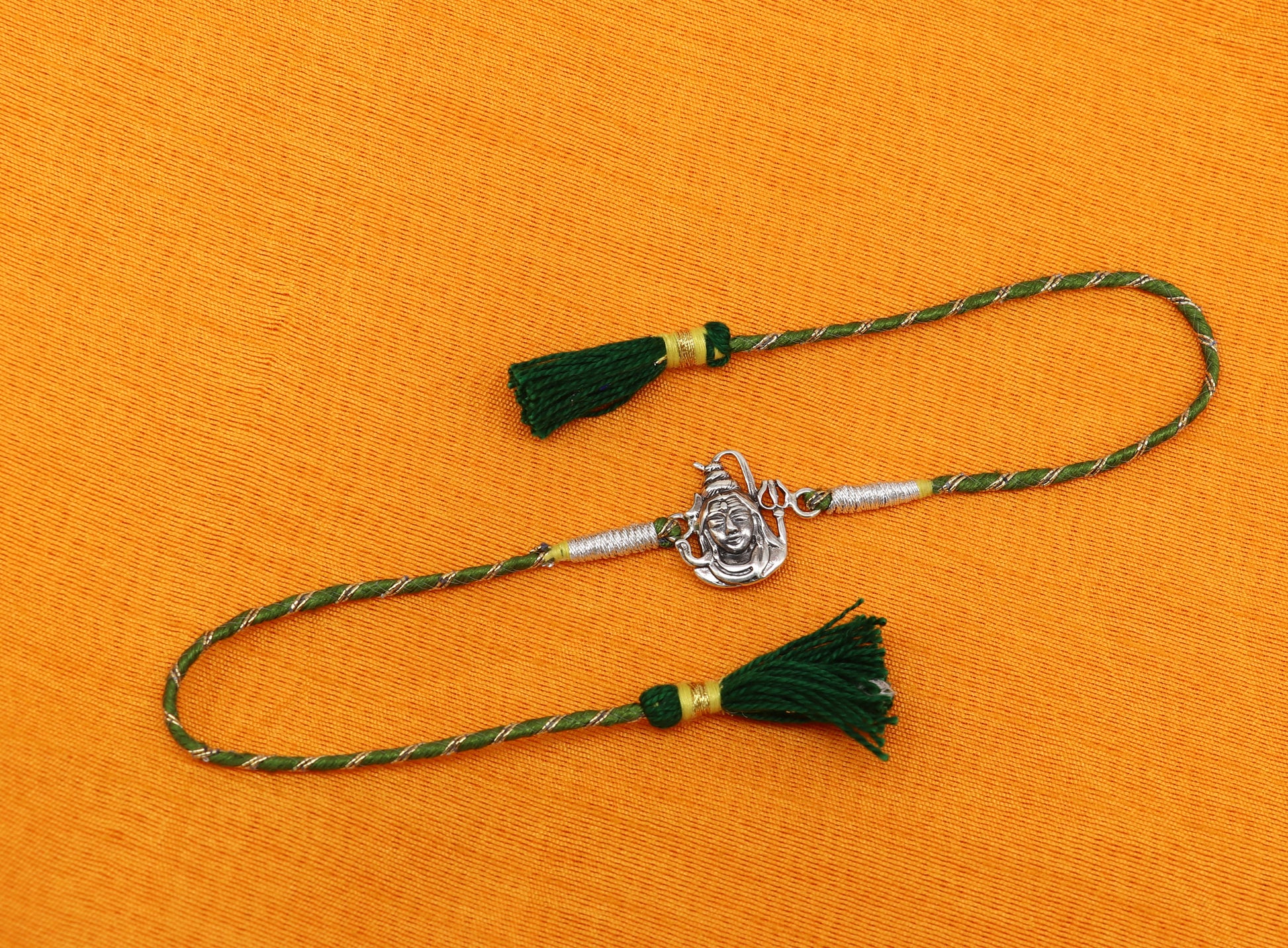 925 sterling silver handmade Shivji/Mahadev design Rakhi Bracelet, amazing stylish gift for Rakshabandhan rk50 - TRIBAL ORNAMENTS