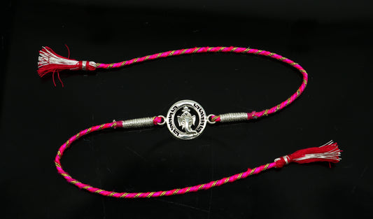 925 sterling silver handmade Ganesha design Rakhi Bracelet, amazing stylish gift for Rakshabandhan rk61 - TRIBAL ORNAMENTS