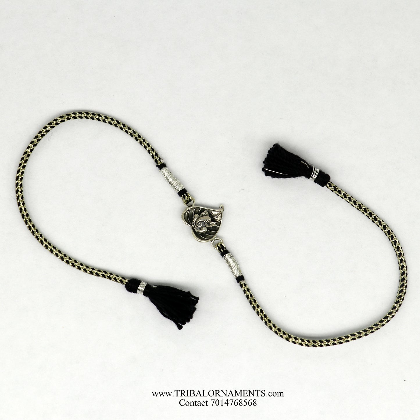 925 sterling silver handmade Ganesha design Rakhi Bracelet, amazing stylish gift for Rakshabandhan rk75 - TRIBAL ORNAMENTS