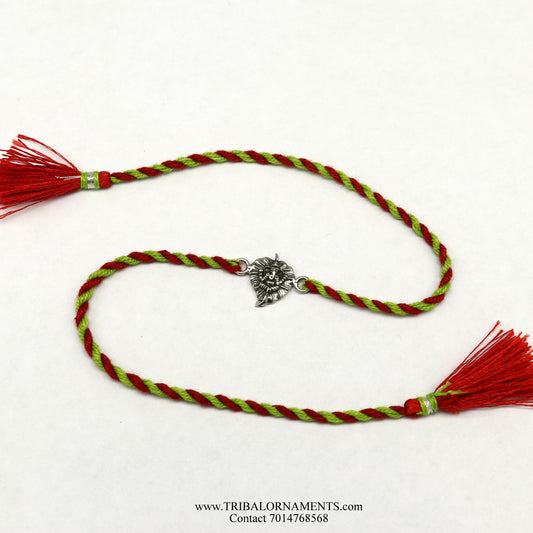 925 sterling silver handmade Ganesha design Rakhi Bracelet, amazing stylish gift for Rakshabandhan rk95 - TRIBAL ORNAMENTS