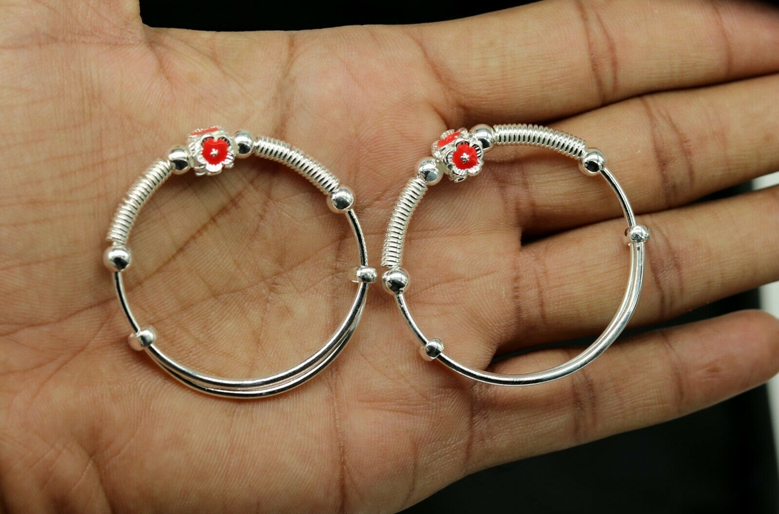 Silver bangles for deals babies