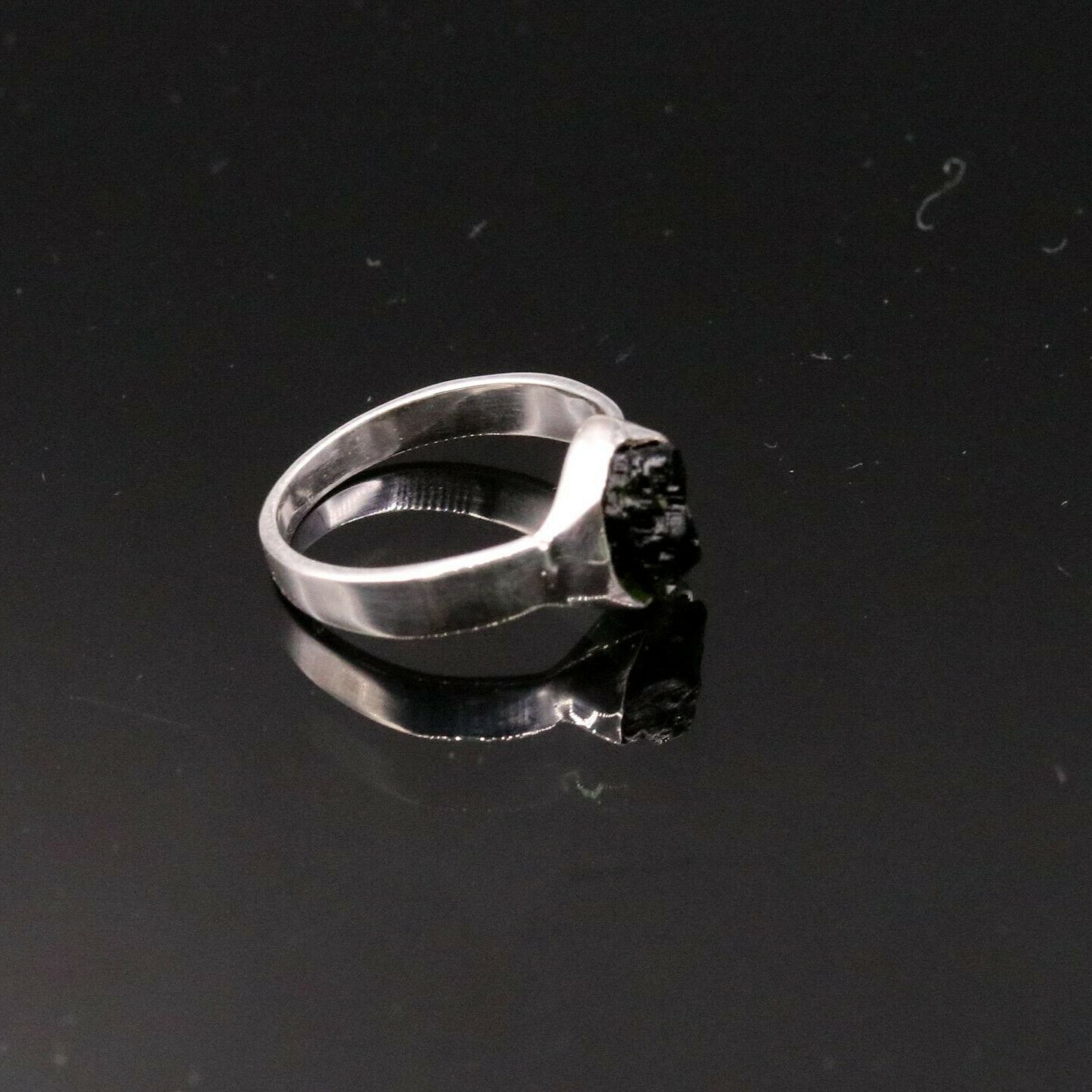ROUGH UNSHAPED UNCUT STONE SOLID 925 SILVER INDIAN RING BAND GIFT JEWELRY sr159 - TRIBAL ORNAMENTS