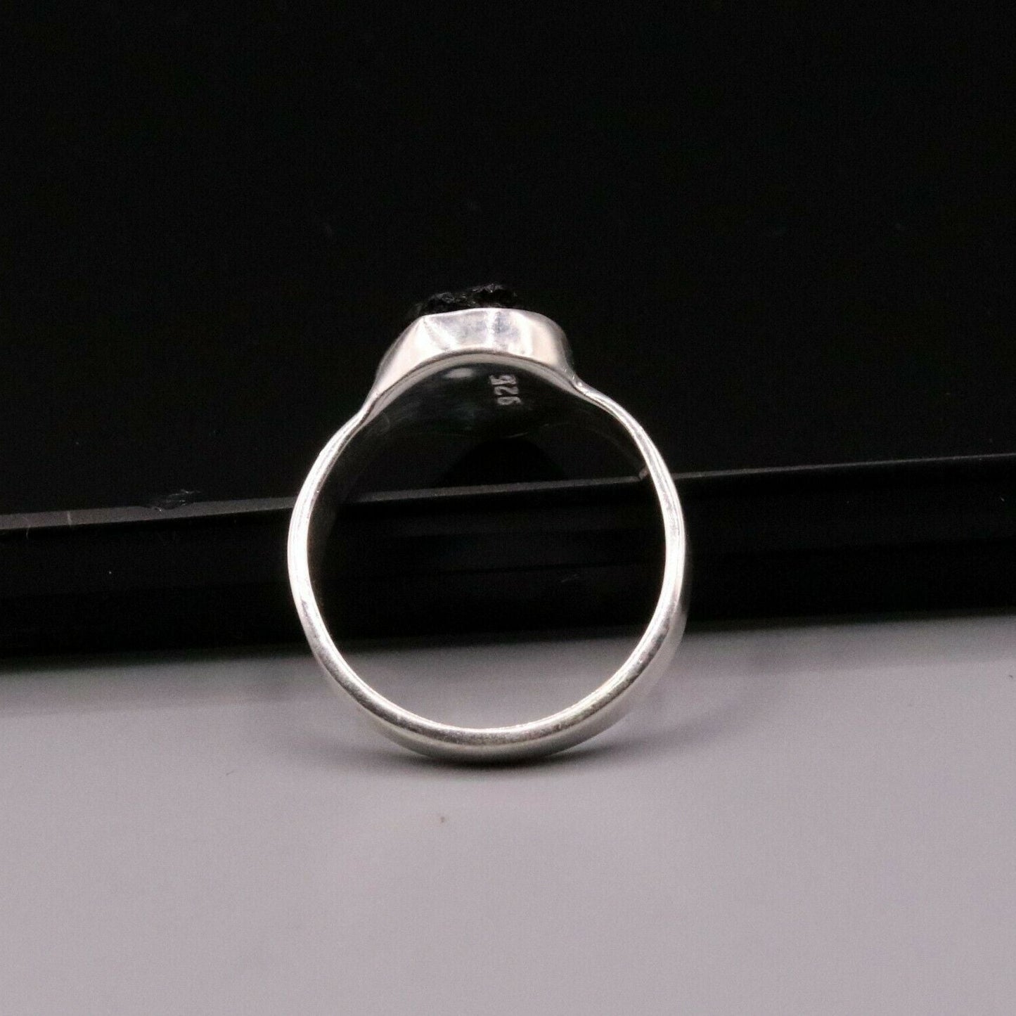 ROUGH UNSHAPED UNCUT STONE SOLID 925 SILVER INDIAN RING BAND GIFT JEWELRY sr159 - TRIBAL ORNAMENTS