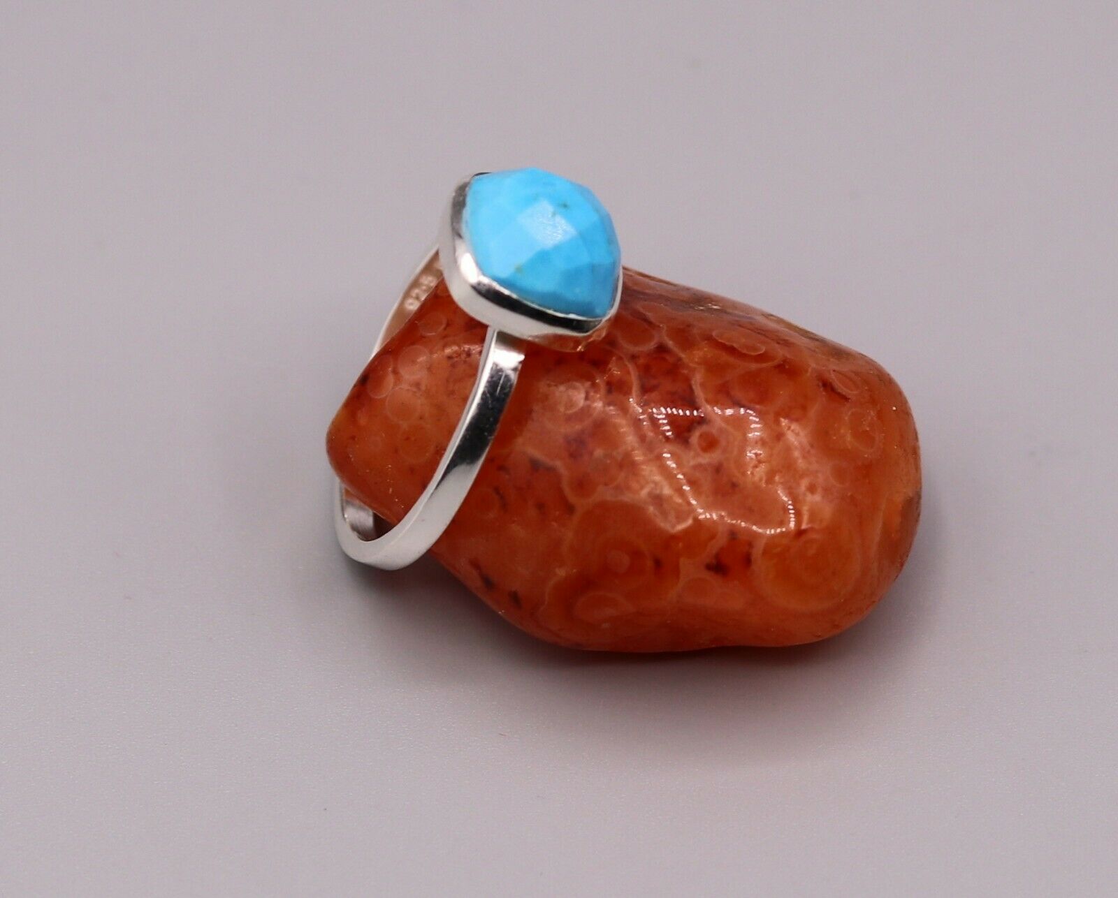 BLUE TURQUOISE STONE 925 SOLID SILVER UNISEX RING BAND GORGEOUS JEWELRY sr90 - TRIBAL ORNAMENTS