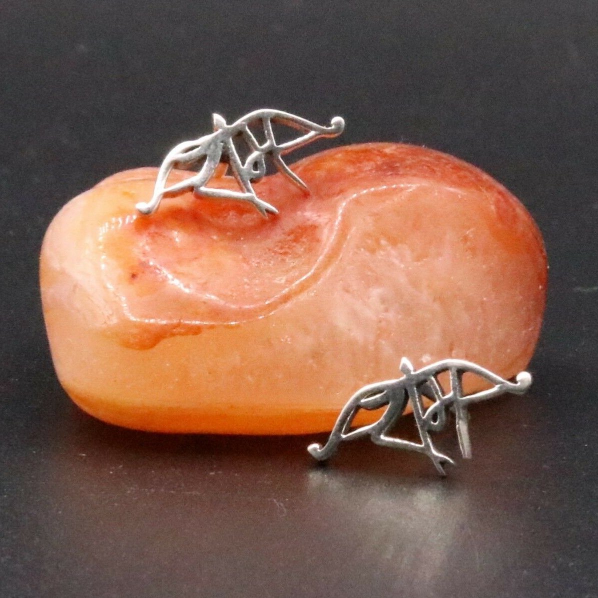 INDIAN LORD SHRI RAM SILVER HANDMADE FANCY MEN'S STUDS EARRING JEWELRY S-17 - TRIBAL ORNAMENTS