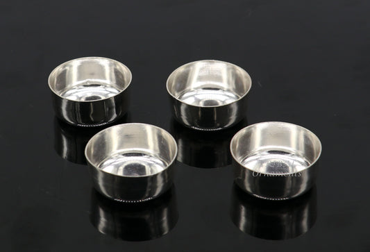 925 silver handmade silver small bowlor Tilak bowl , best small tiny bowl for saffron sandal or kumkum tilak dani su897 - TRIBAL ORNAMENTS
