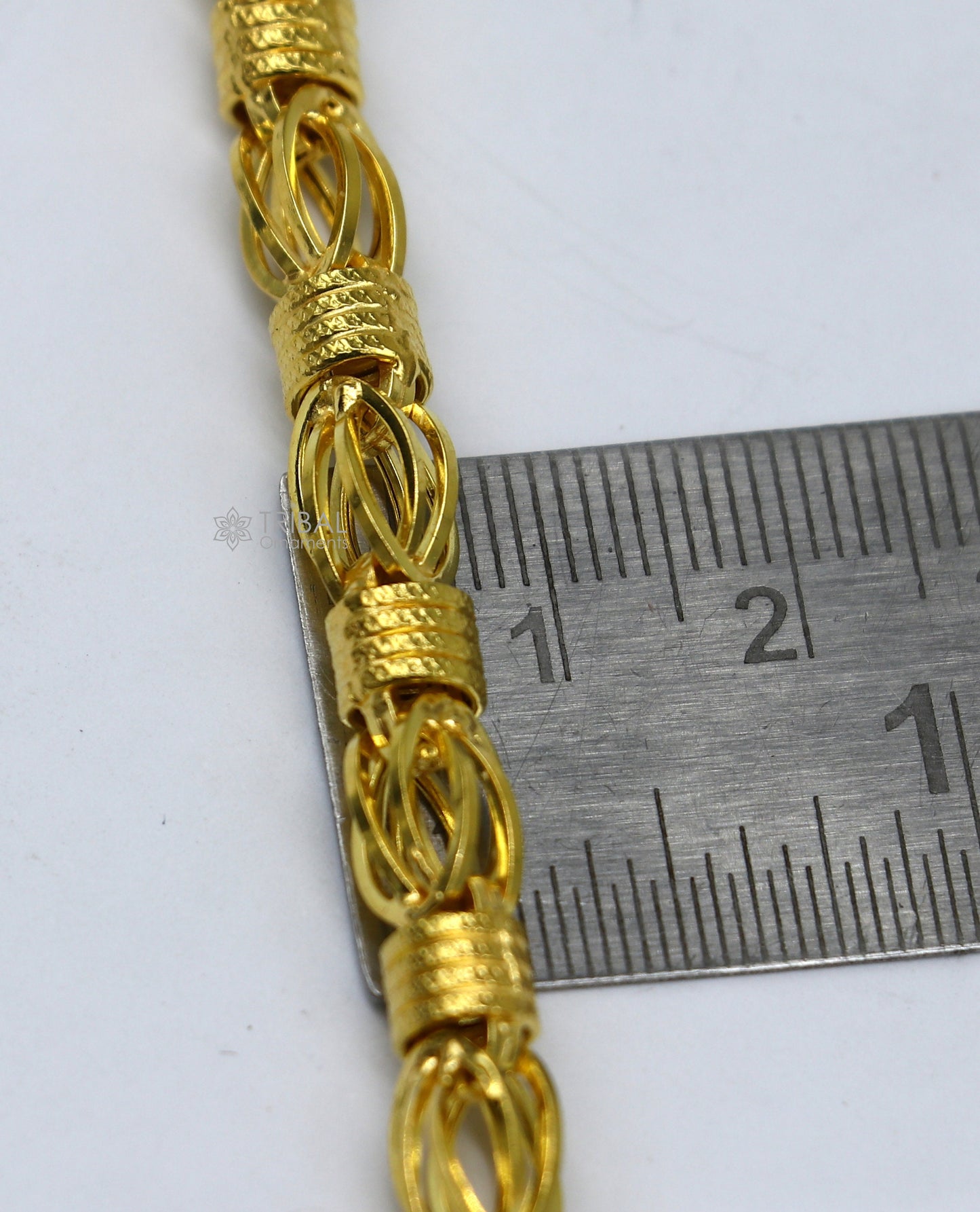22kt yellow gold royal Handmade unique byzantine chain, fabulous customized men's chain, men's functional gifting chain necklace gch591 - TRIBAL ORNAMENTS