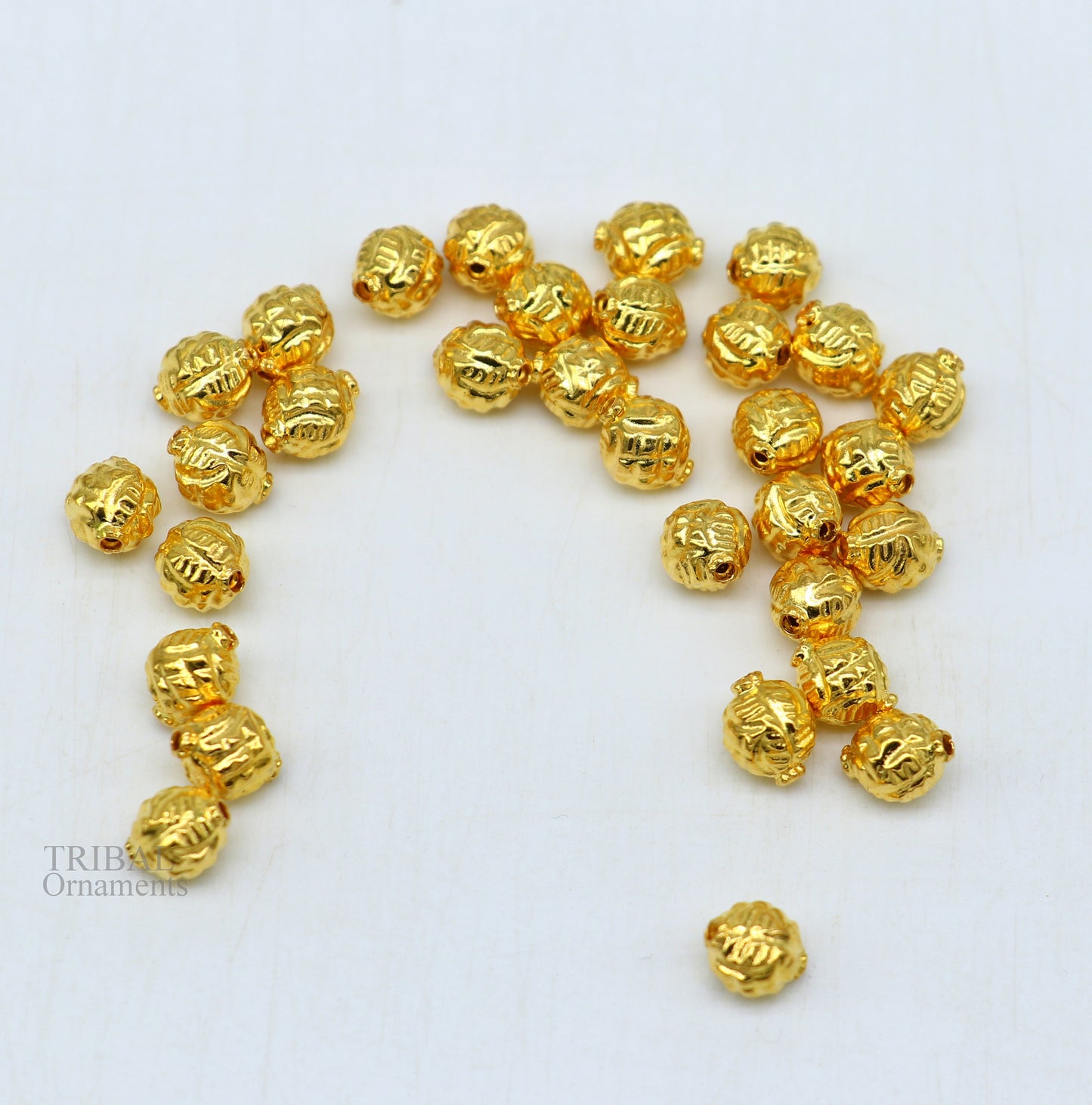 Vintage antique handmade loose beads traditional designer 22k yellow gold beads or ball for custom jewelry making Bead21 - TRIBAL ORNAMENTS