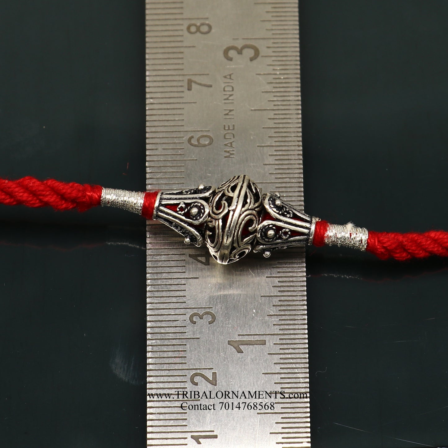 925 sterling silver handmade beautiful oxidized design Rakhi Bracelet, amazing stylish gift for Rakshabandhan rk112 - TRIBAL ORNAMENTS