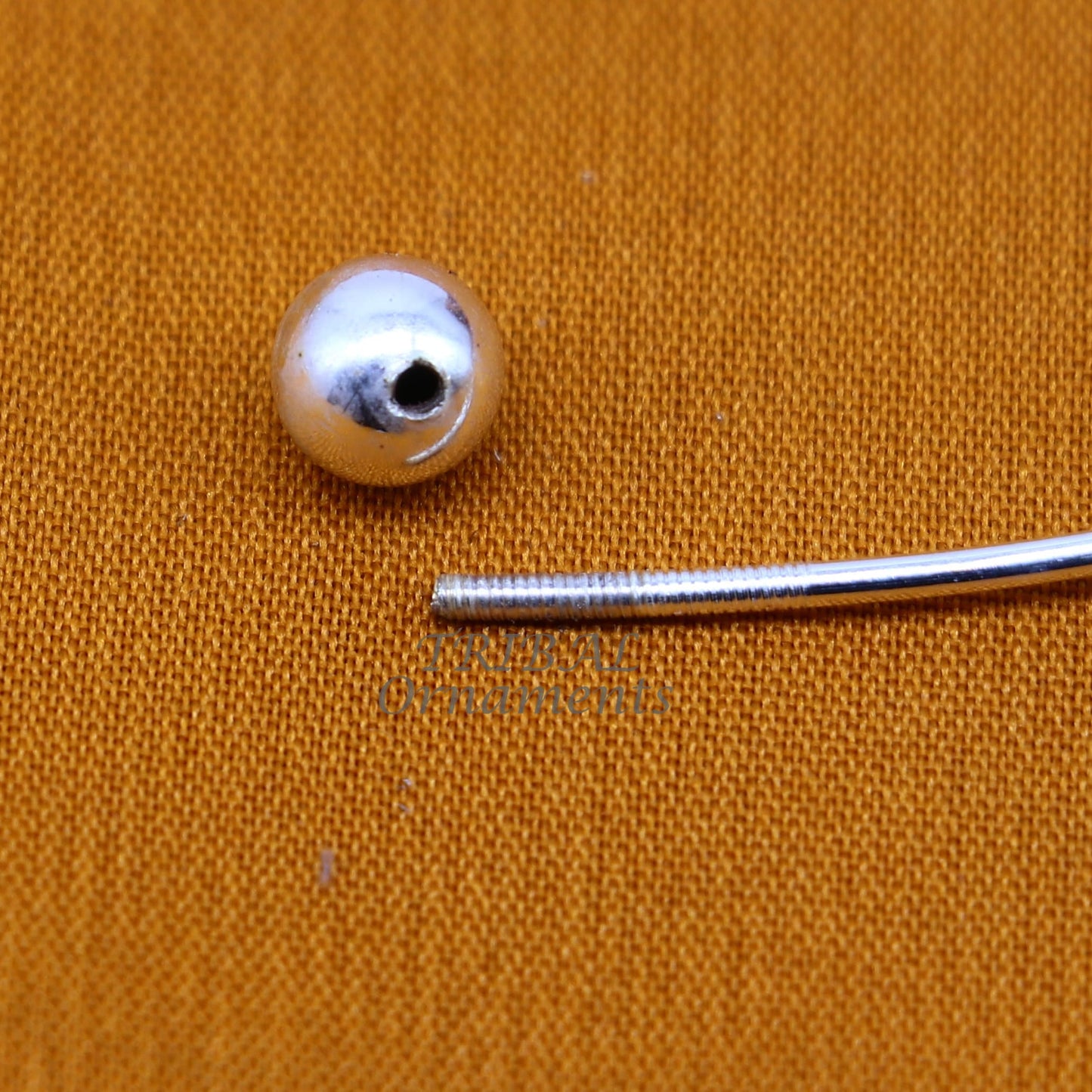 Sterling silver 1mm round plain neck band or ring, handmade ethnic choker set from Tribal Ornaments, suitable for pendants.