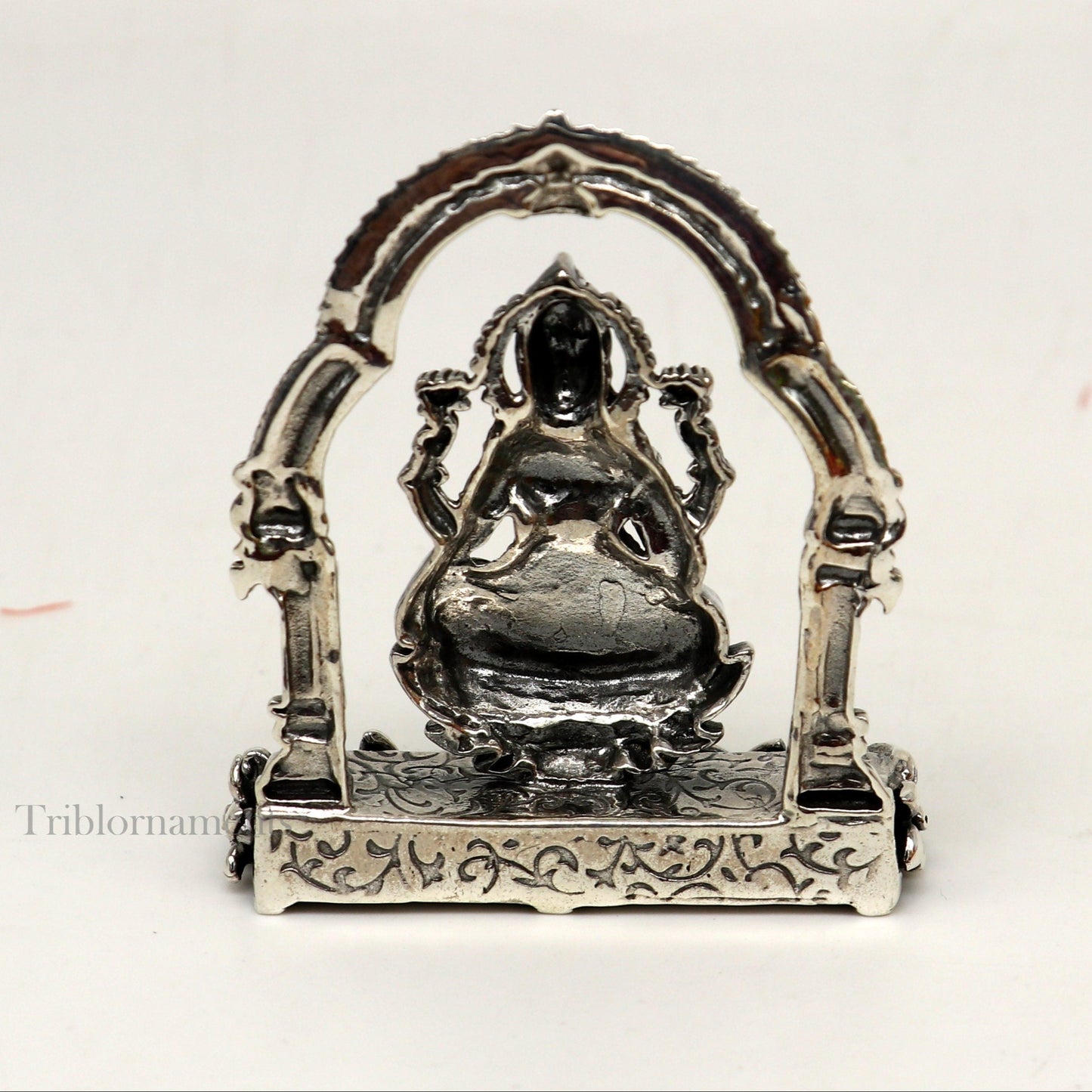2.2" small 925 Sterling silver handmade Hindu Goddess Laxmi MahaLaxmi statue, puja article figurine, home décor puja Articles india art161 - TRIBAL ORNAMENTS