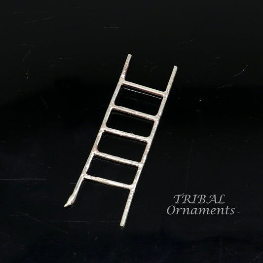 2.5 inches long 925 sterling silver handmade ladder 5 steps silver stair, amazing silver puja article silver utensils su902 - TRIBAL ORNAMENTS