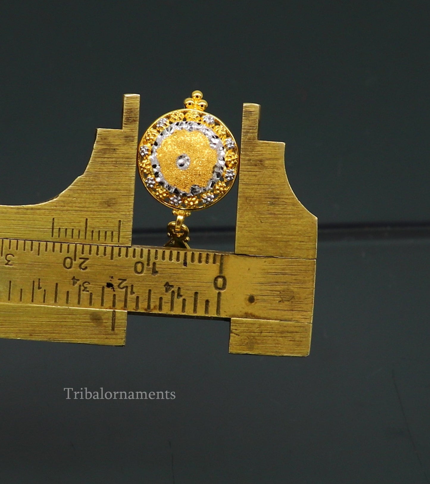 22Kt yellow gold handmade Stylish designer fancy earring, gorgeous brides gift daily use best gifting stud earring, charm jewelry ear129 - TRIBAL ORNAMENTS