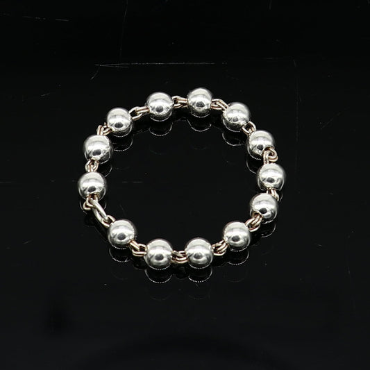 3" inches long handmade sterling silver beaded bracelet or necklace for baby krishna figurine or sculpture, best puja necklace sbr225 - TRIBAL ORNAMENTS