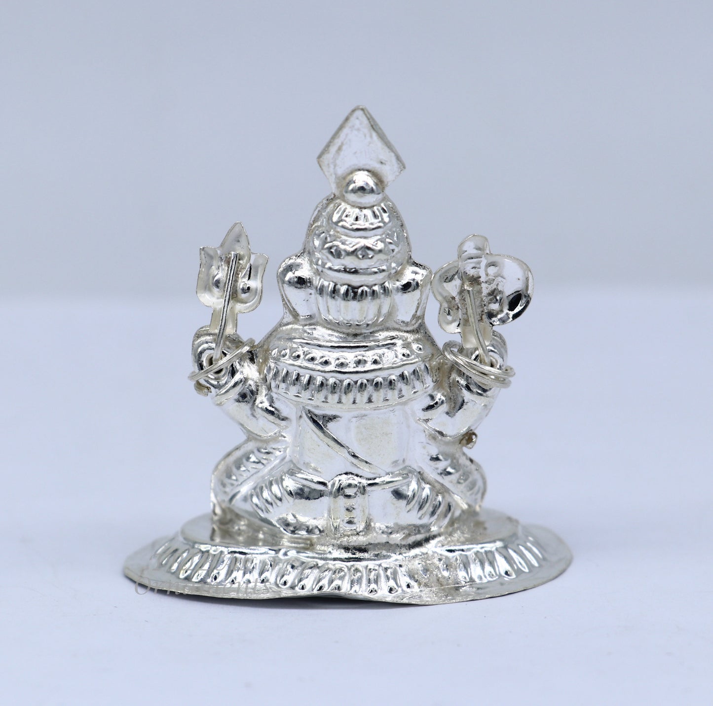 Sterling silver Lord Ganesh Idol, Pooja Articles, Hindu Silver Ganesha Idols handcrafted Lord Ganesh statue sculpture amazing gifting art552 - TRIBAL ORNAMENTS