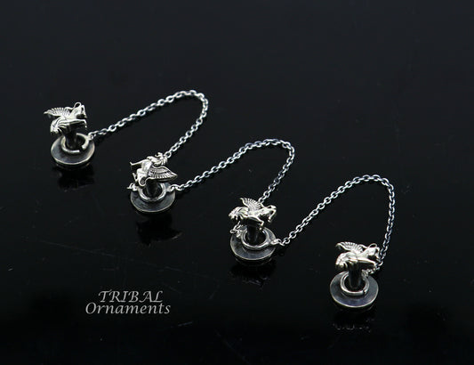 925 Sterling silver handmade amazing unique lion design shape ethnic style design buttons for men's kurta, best gifting accessories btn18 - TRIBAL ORNAMENTS