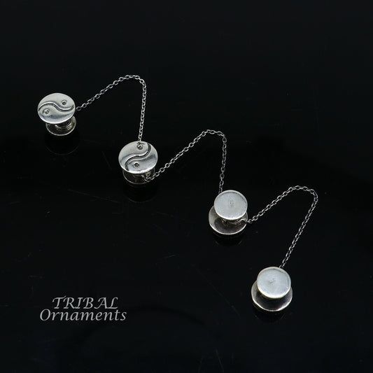 925 Sterling silver handmade amazing unique rond design shape ethnic style design buttons for men's kurta, best gifting accessories btn20 - TRIBAL ORNAMENTS