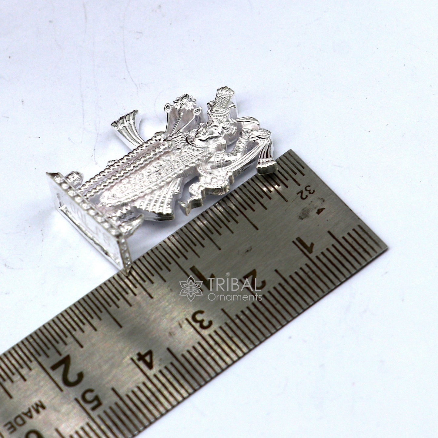 925 Sterling silver handmade design Indian Idols Lord krishna Govardhan statue figurine, puja articles decorative gift diwali puja art640 - TRIBAL ORNAMENTS