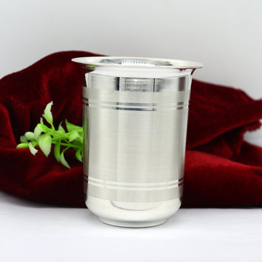 925 sterling silver handmade design water or milk glass cup for baby food, best gifting idea, silver utensils, silver kitchen article sv167 - TRIBAL ORNAMENTS