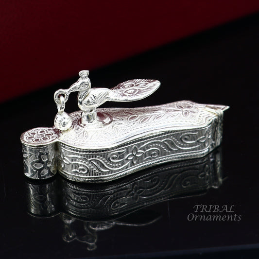 925 sterling silver handmade fabulous sindur dani best brides gifting collection, amazing trinket box , kumkum box brides jewelry stb378 - TRIBAL ORNAMENTS