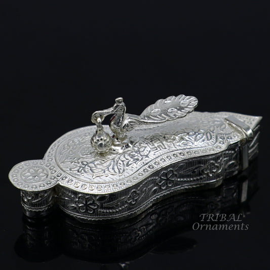 925 sterling silver handmade fabulous sindur dani best brides gifting collection, amazing trinket box , kumkum box brides jewelry stb379 - TRIBAL ORNAMENTS