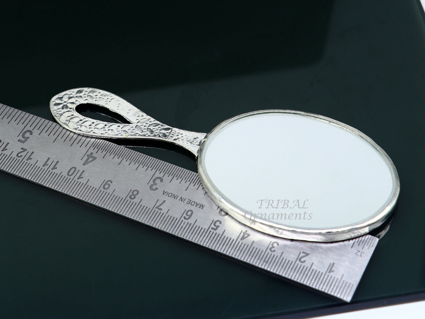 925 sterling silver handmade fabulous vintage style handmade mirror frame, amazing royal brides gifting article from india sf19 - TRIBAL ORNAMENTS