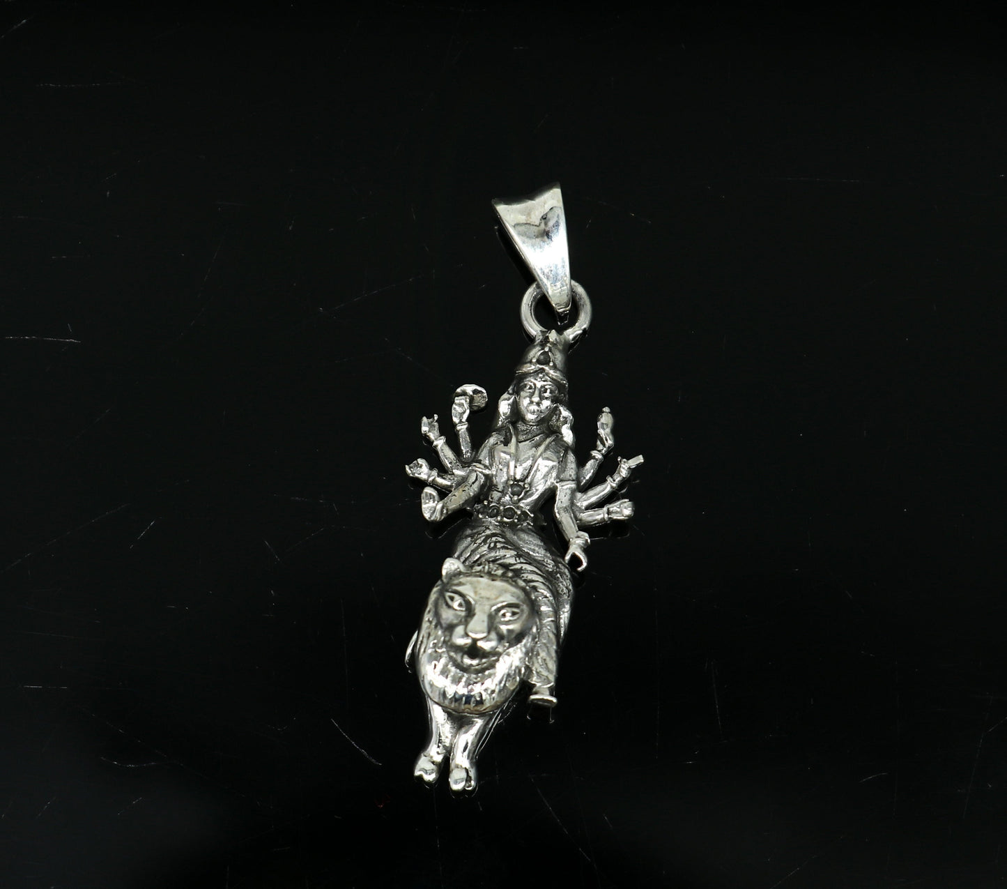 925 sterling silver handmade Goddess Bhawani Durga Maa pendant, unisex tribal jewelry locket, personalized jewelry by TRIBAL ORNAMENTS
