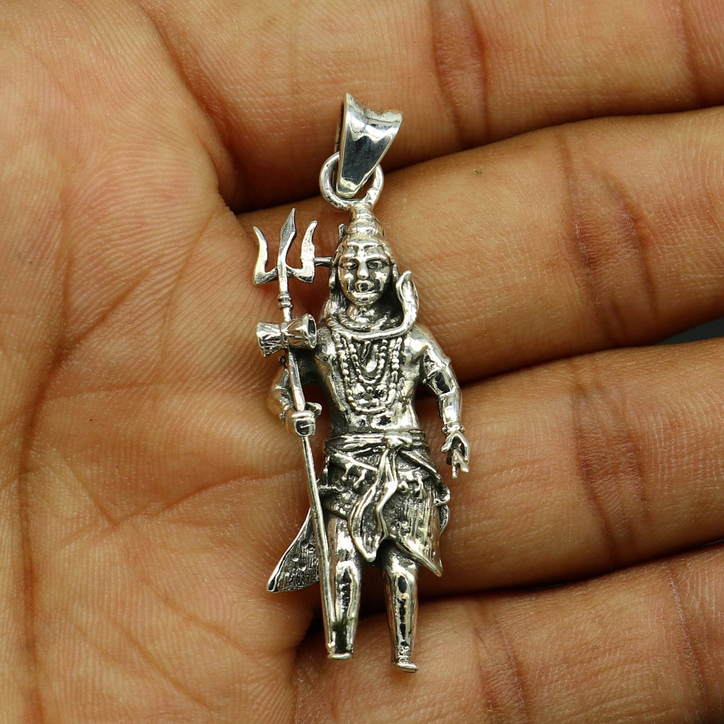 925 sterling silver handmade idol Shiva standing pendant, amazing stylish unisex pendant locket personalized jewelry tribal jewelry ssp540 - TRIBAL ORNAMENTS