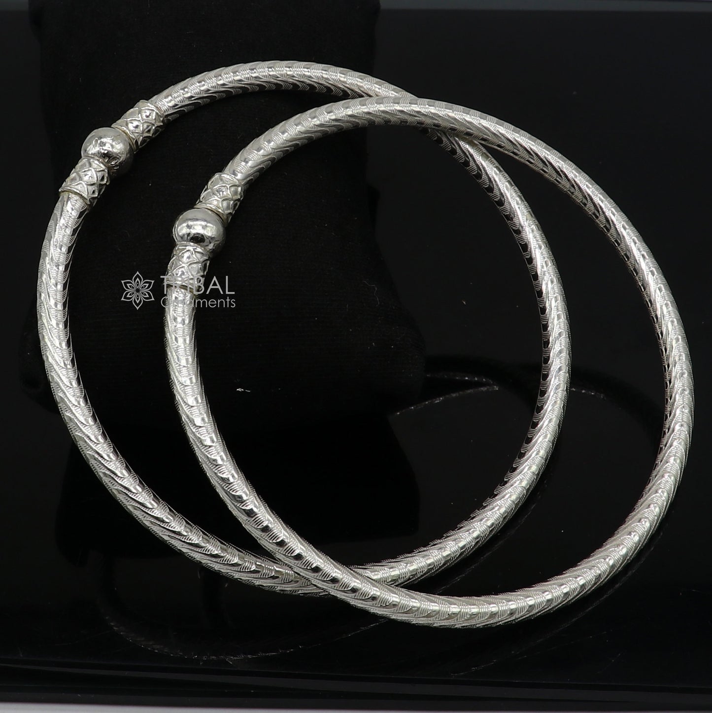 925 Sterling silver Handmade plain design indian traditional women's customized foot kada ankle kada bracelet tribal jewelry nsfk113 - TRIBAL ORNAMENTS