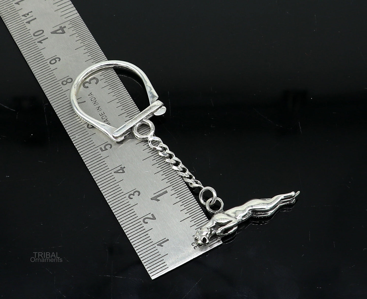925 Sterling silver handmade unique leopard design solid key chian, stylish royal gifting silver accessories unisex gift, jewelry art kch03 - TRIBAL ORNAMENTS