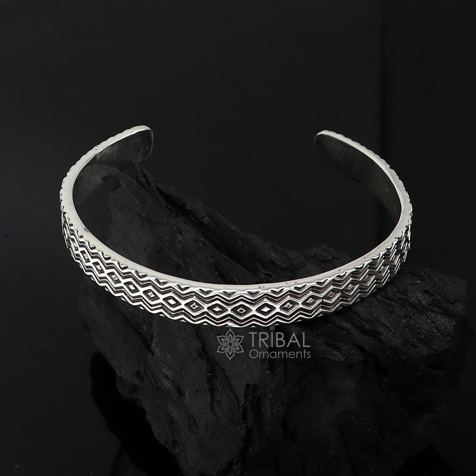 アクセサリー Vintage Silver Wide Wave Caff Bangle 925 04b57a_3813625a63244b9f8c7c5bd