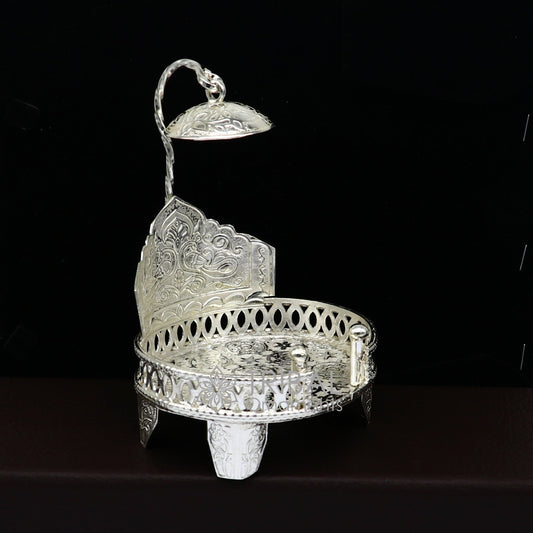 925 sterling silver sterling Sinhasan, singhasan idol god throne, god statue's divine chair, temple puja article collectible article su1108 - TRIBAL ORNAMENTS