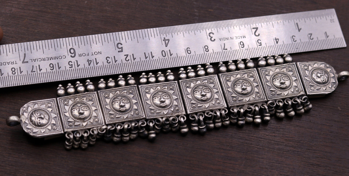 925 sterling silver tribal choker necklace with traditional cultural design, ethnic inspired trendy jewelry for wedding or special occasions