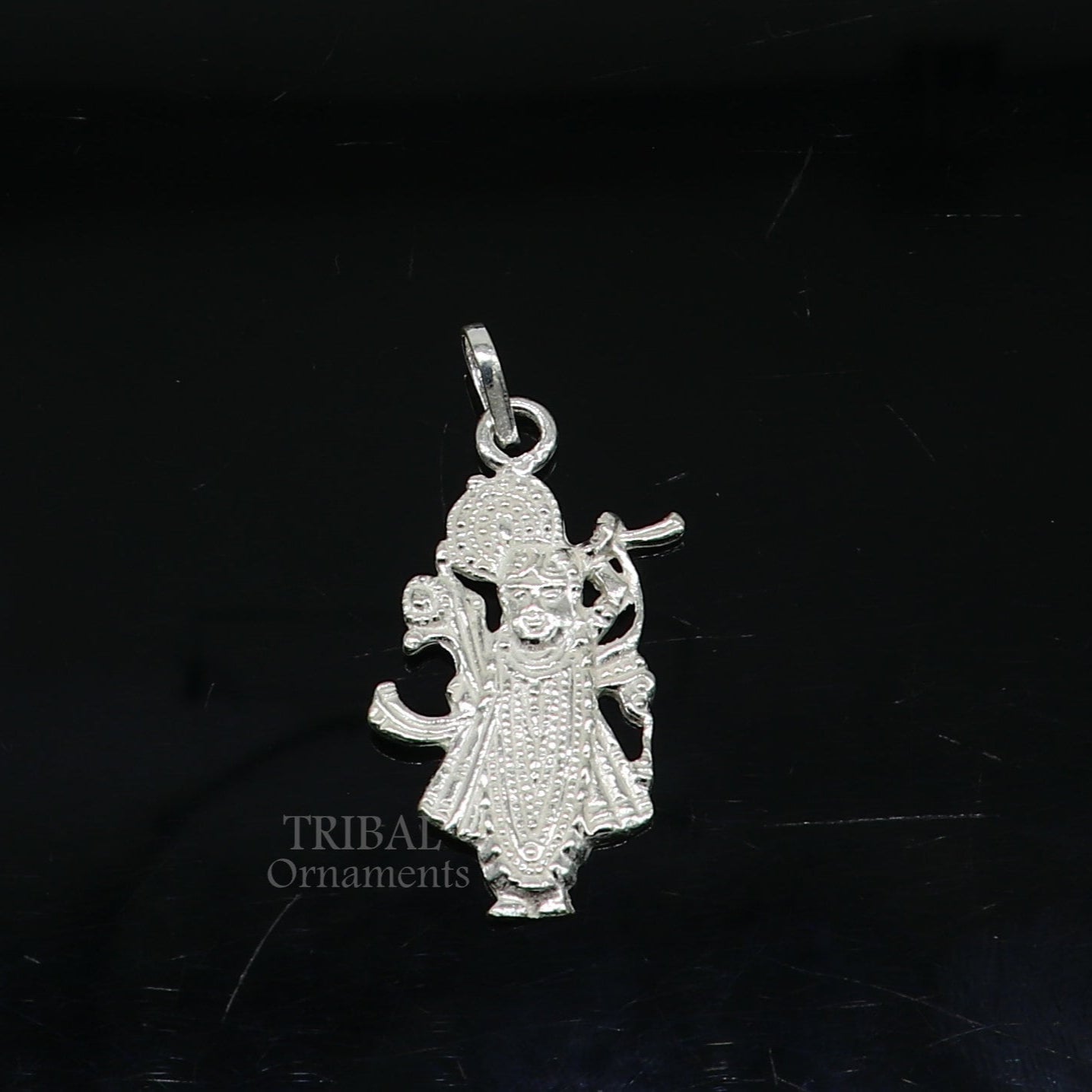 925 sterling silver vintage Antique stylish Hindu idol Krishna shrinath ji Pendant, amazing design stunning pendant gifting jewelry nsp564 - TRIBAL ORNAMENTS