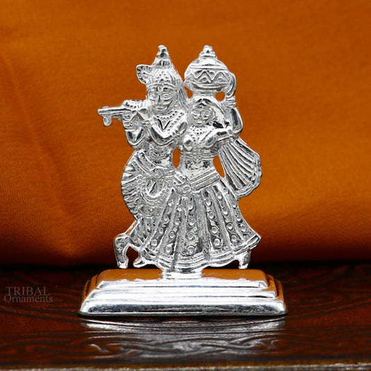 Hindu idol Radha krishna tiny statue, amazing Rasleela dancing krishna and Radha, lord krishna figurine, love article to gift her art491 - TRIBAL ORNAMENTS
