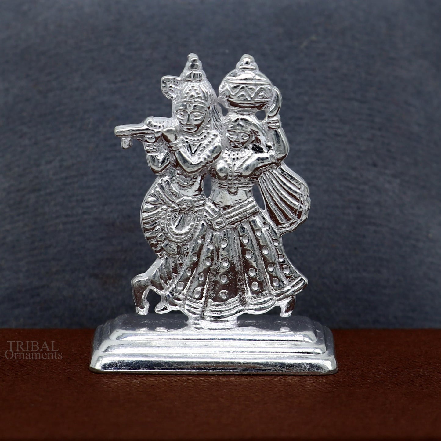 Hindu idol Radha krishna tiny statue, amazing Rasleela dancing krishna and Radha, lord krishna figurine, love article to gift her art491 - TRIBAL ORNAMENTS