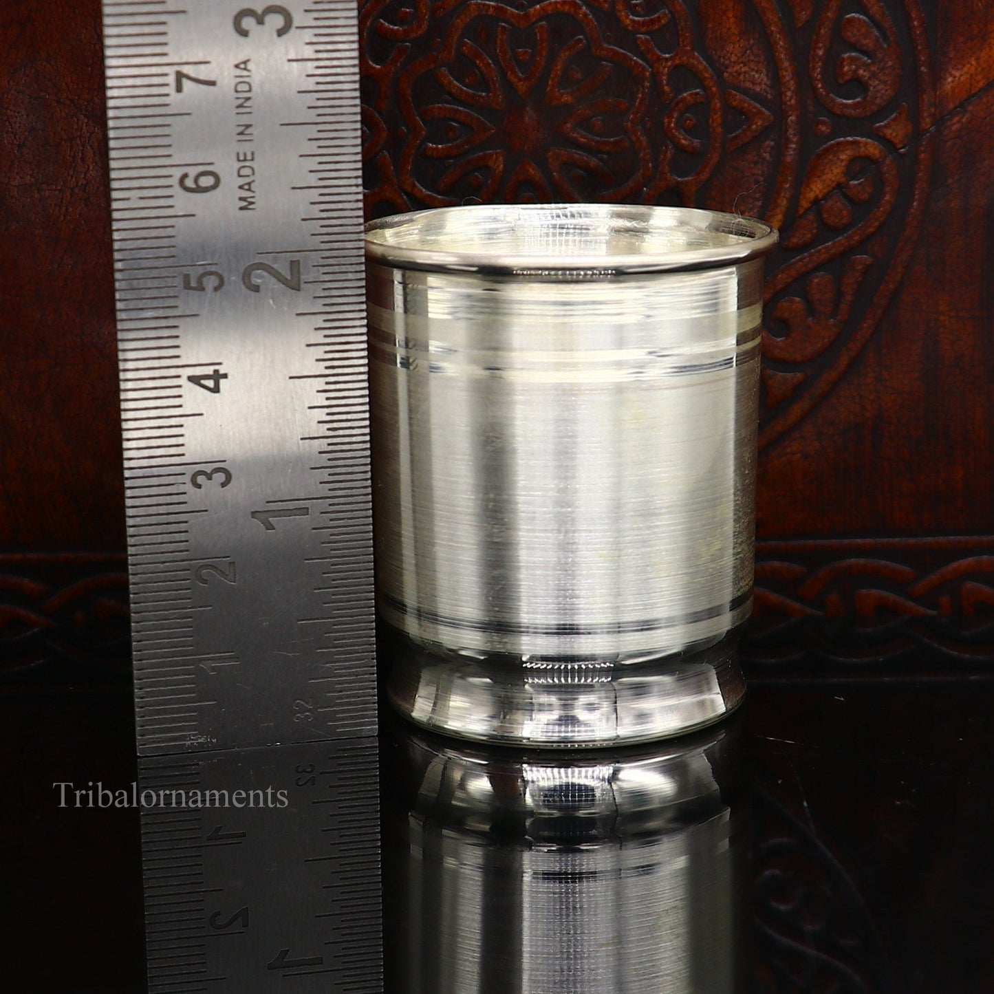 999 fine silver handmade vessel, water/milk Glass tumbler, silver flask, baby kids silver utensils stay healthy water milk cup sv228 - TRIBAL ORNAMENTS