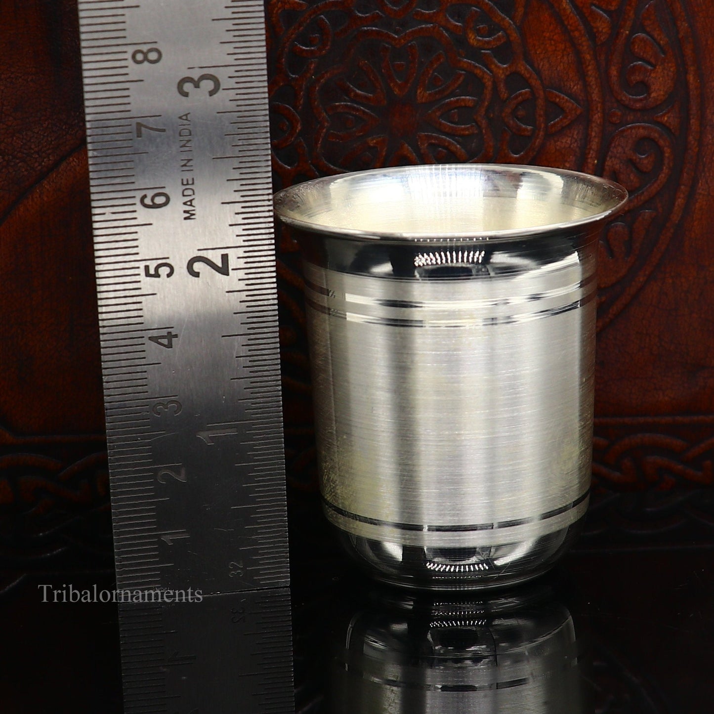 999 fine silver handmade vessel, water/milk Glass tumbler, silver flask, baby kids silver utensils stay healthy water milk cup sv231 - TRIBAL ORNAMENTS