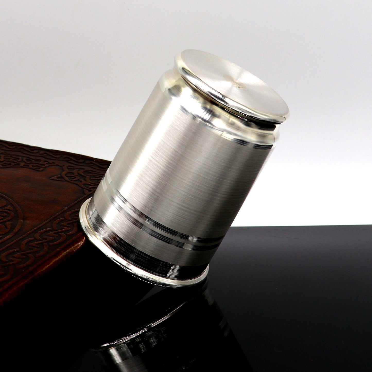 999 fine solid silver handmade water glass or milk tumbler, best baby set, excellent baby gifting utensils, silver healthy article sv122 - TRIBAL ORNAMENTS