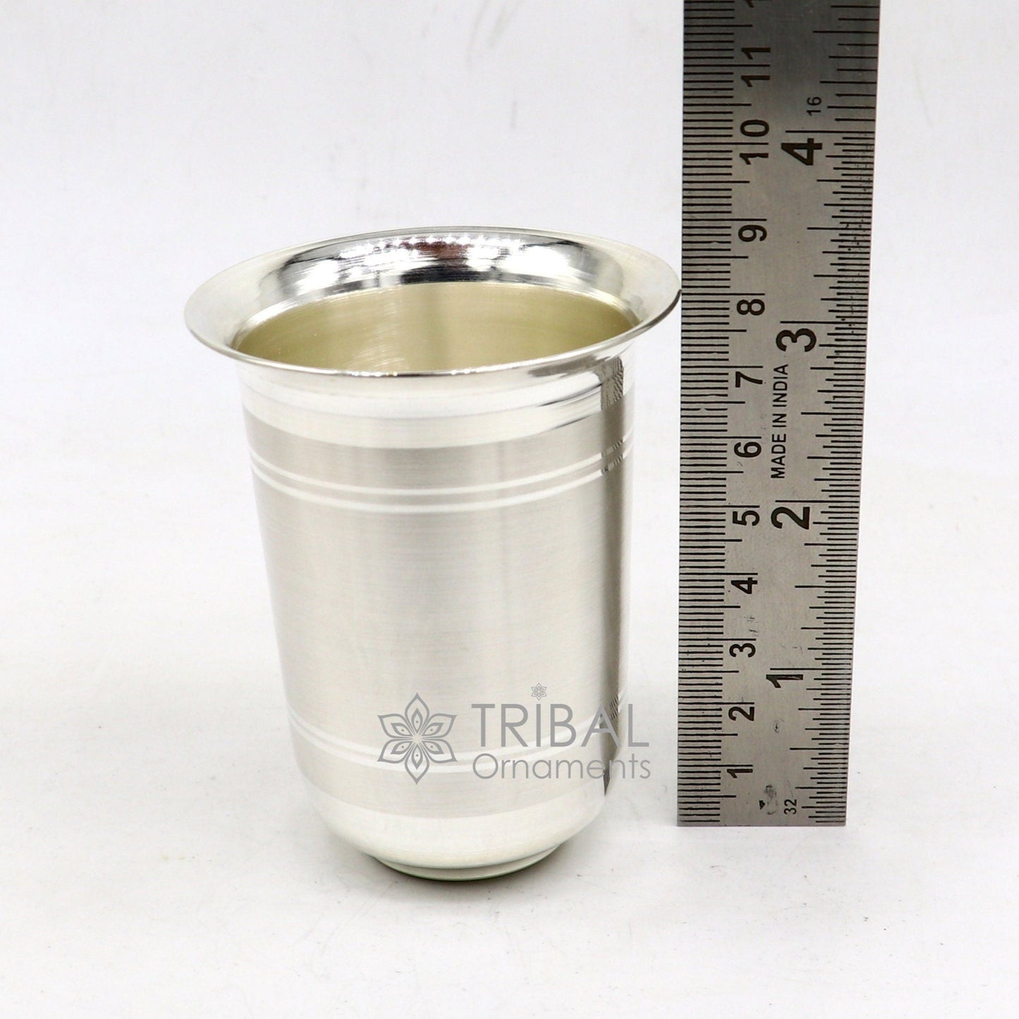 999 pure silver handmade water milk glass tumbler, all sizes silver tumbler, silver baby food dining flask, silver utensils gift sv273 - TRIBAL ORNAMENTS