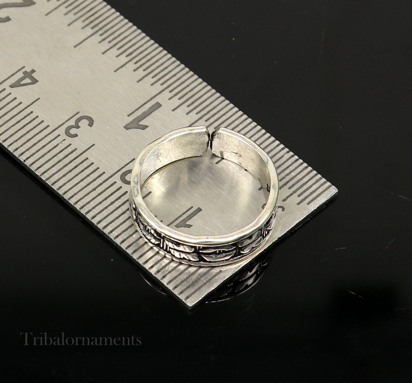 Adjustable Toe ring 92.5 sterling silver handmade elegant design toe ring, toe band stylish modern women's brides jewelry from india toer106 - TRIBAL ORNAMENTS