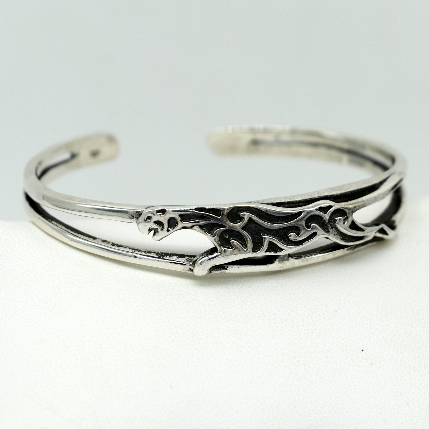 Authentic 925 sterling silver exclusive handmade Tiger design cuff kada bracelet, easy to adjust with your wrist, unisex jewelry cuff51 - TRIBAL ORNAMENTS