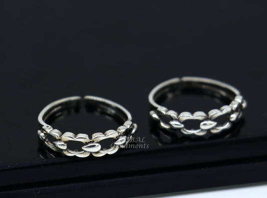 Brides jewelry 925 sterling silver handcrafted unique design vintage ethnic design toe ring for girl's women's ethnic tribal jewelry ytr28 - TRIBAL ORNAMENTS
