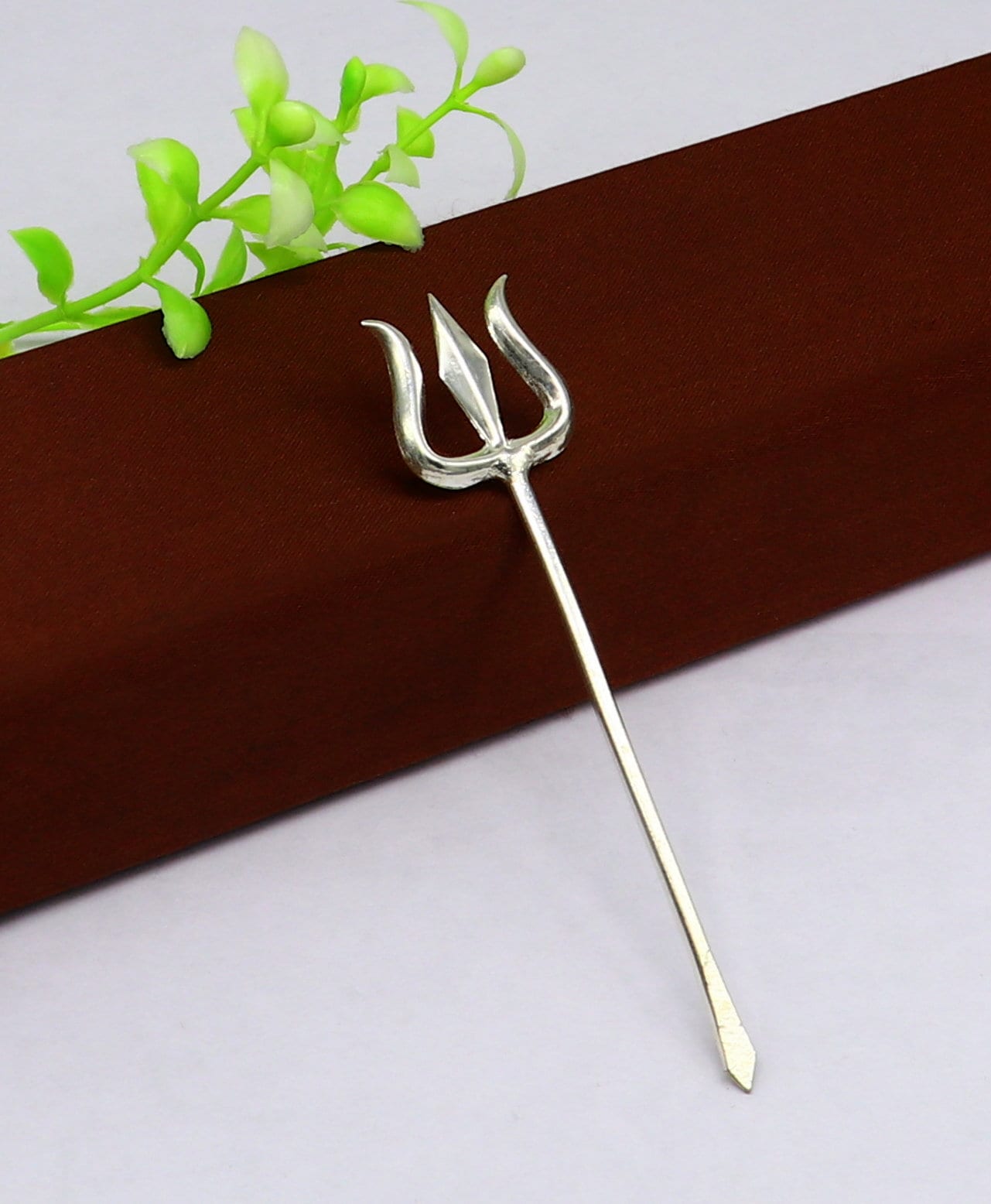 Divine Lord shiva Trident, Solid sterling silver Trishul puja article utensils, goddess trishul trident , god accessories from india su343 - TRIBAL ORNAMENTS