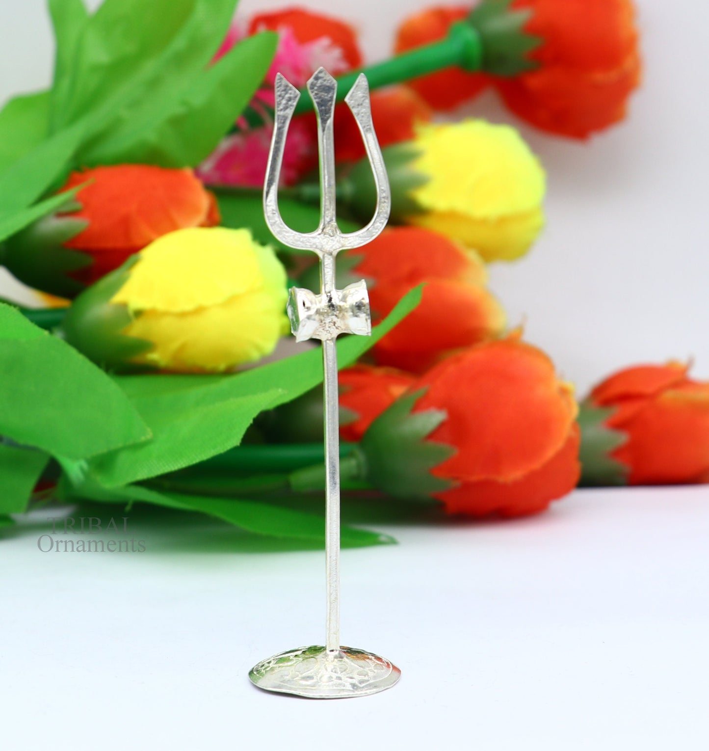 Divine Lord shiva Trident, Solid sterling silver Trishul puja article utensils, shiva trishul trident , god accessories from india su693 - TRIBAL ORNAMENTS