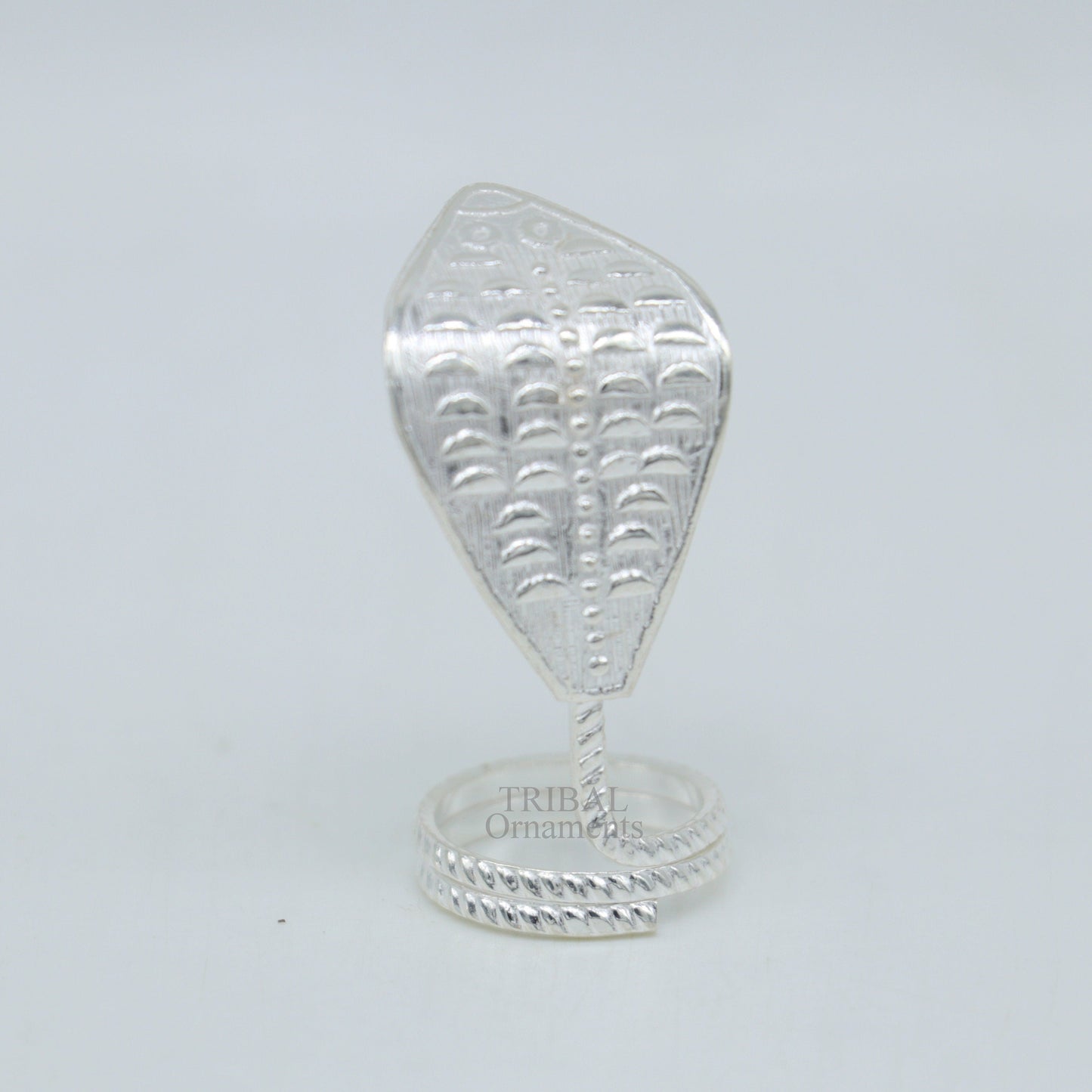 Divine Shiva Snake 925 sterling silver handmade style mini snake or shiva snake for puja or worshipping, solid Diwali puja article su722 - TRIBAL ORNAMENTS